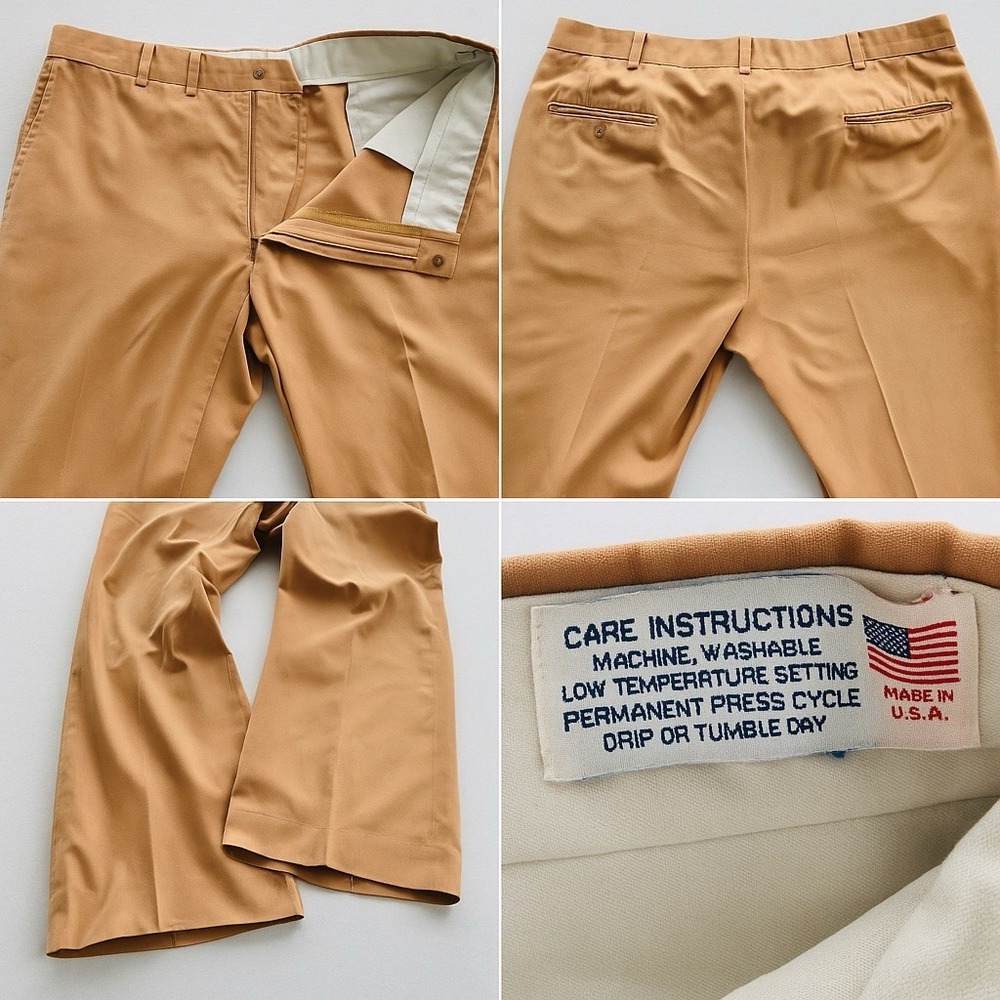 Benchley Ltd Classic Chino Pants 37x33 Made‎ in USA British Khaki Twill